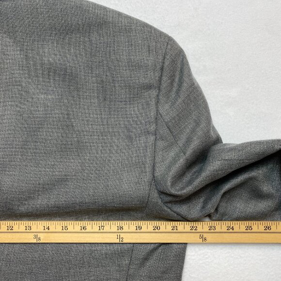 Lauren Ralph Lauren Blazer Men's 42S Gray Nail Head Sport Coat 2 Button Jacket - Picture 13 of 15